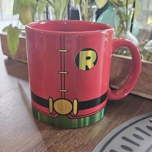 Rare DC Comics Robin Cup Mug Red 2014 Htf Batman Teen Titans Coffee Tea Large‎